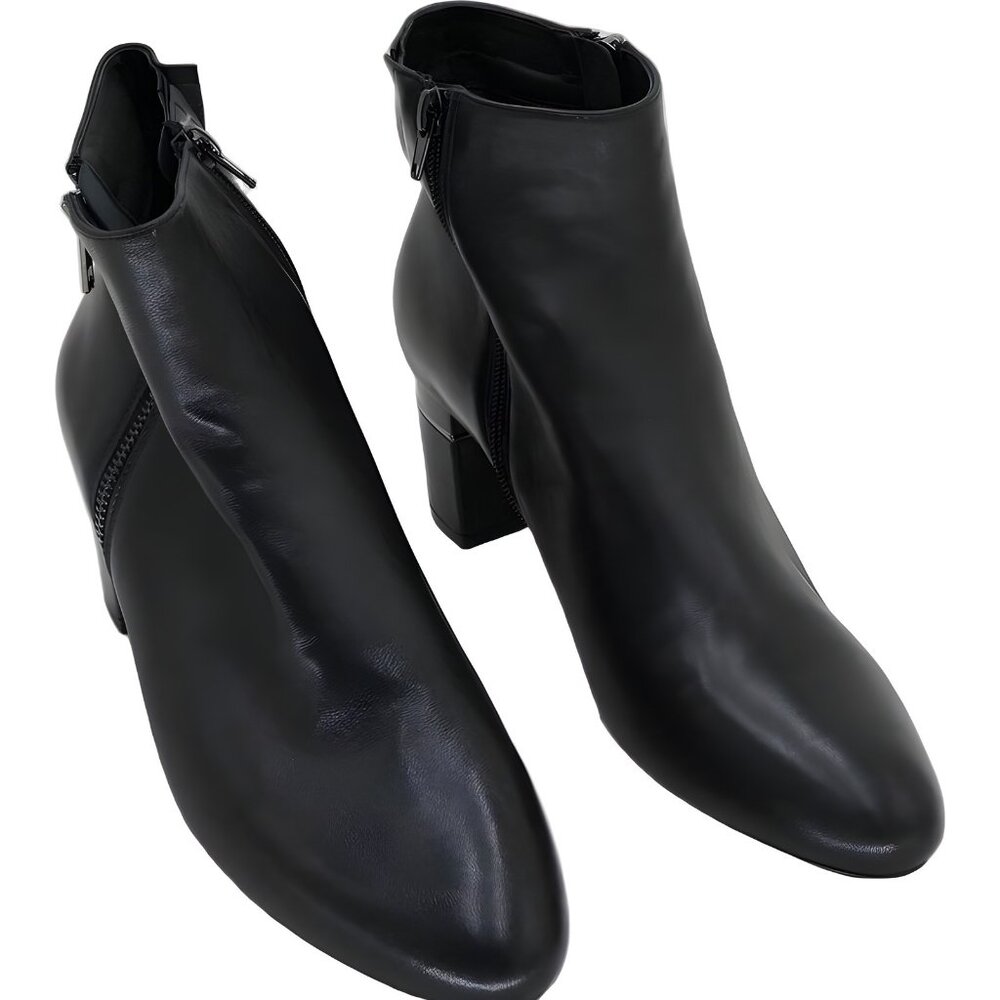 VANELI Dorle Black Ankle Booties Side Zip Block Heel Women's US 9M
